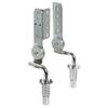 MECHANISM 1 SET - 1 RIGHT + 1 LEFT 6 POSITIONS CHROME ANTI-THREAD 90-180º WITH METAL HOOK TUBE AND BRACKET.