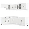 11 Piece Kitchen Cabinet Set Kalmar White Wood Based Panel