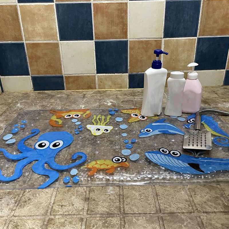 23 Pattern Cartoon Non-Slip Bathroom Mat PVC Bottom Suction Cup Shower Mat for Child Drainage Bath Pad Bathtub Mat Eco-friendly