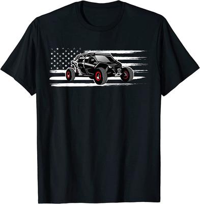 Amerikan Bayrağı Utv Yan Yana Sxs Off Road Unisex Tişört