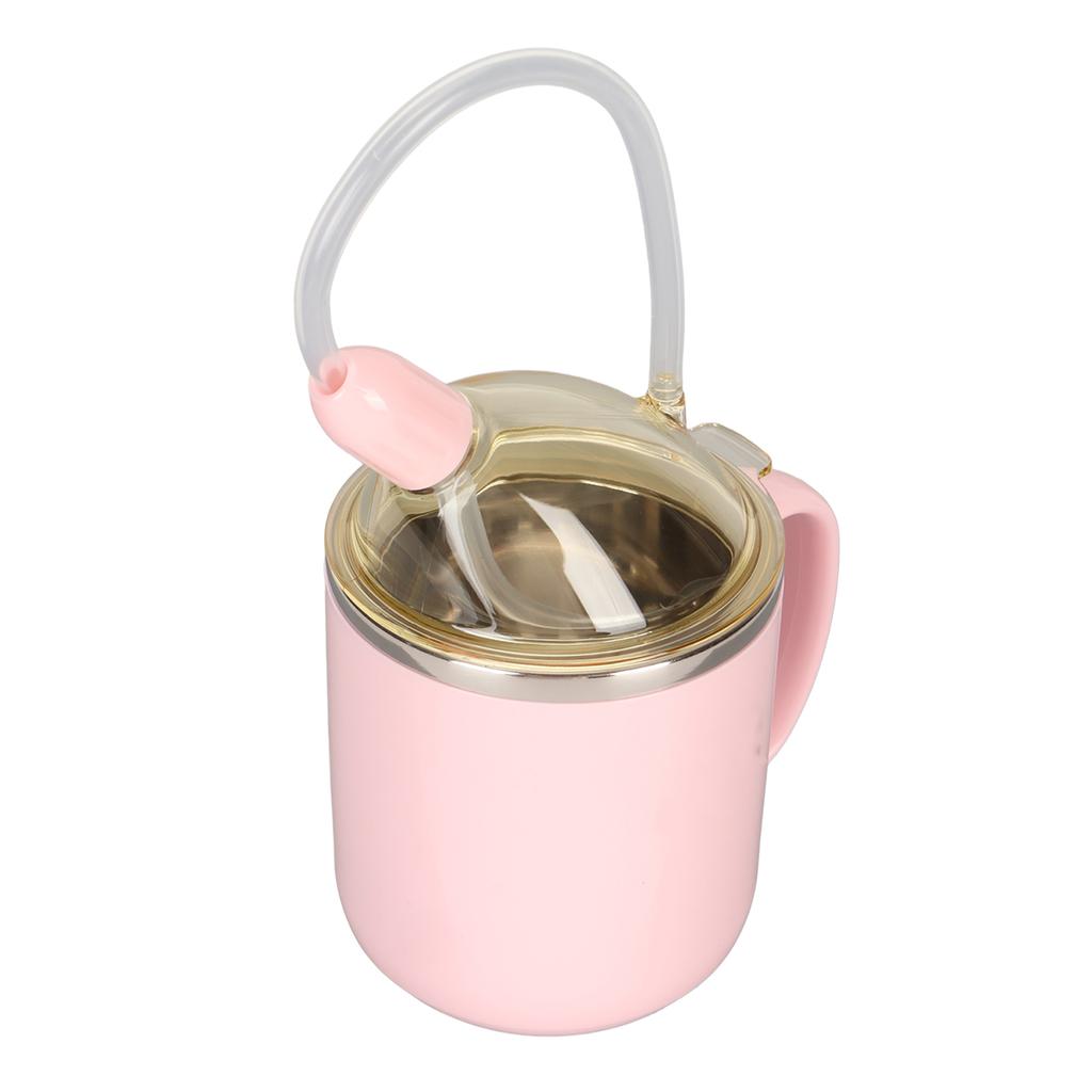 Genesungsbecher Auslaufsicher 360-Grad-Abdeckung Mutterschafts-Trinkbecher mit Strohhalm Rosa