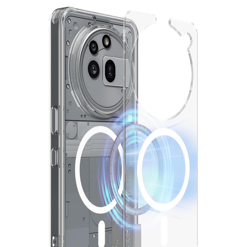 For Nothing Phone (3a) Pro Clear Phone Case Compatible with MagSafe TPU+Acrylic Back Cover