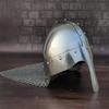 Steel Knight Helmet Chainmail Medieval Armor Wearable Cosplay LARP Reenactment Display Helmet