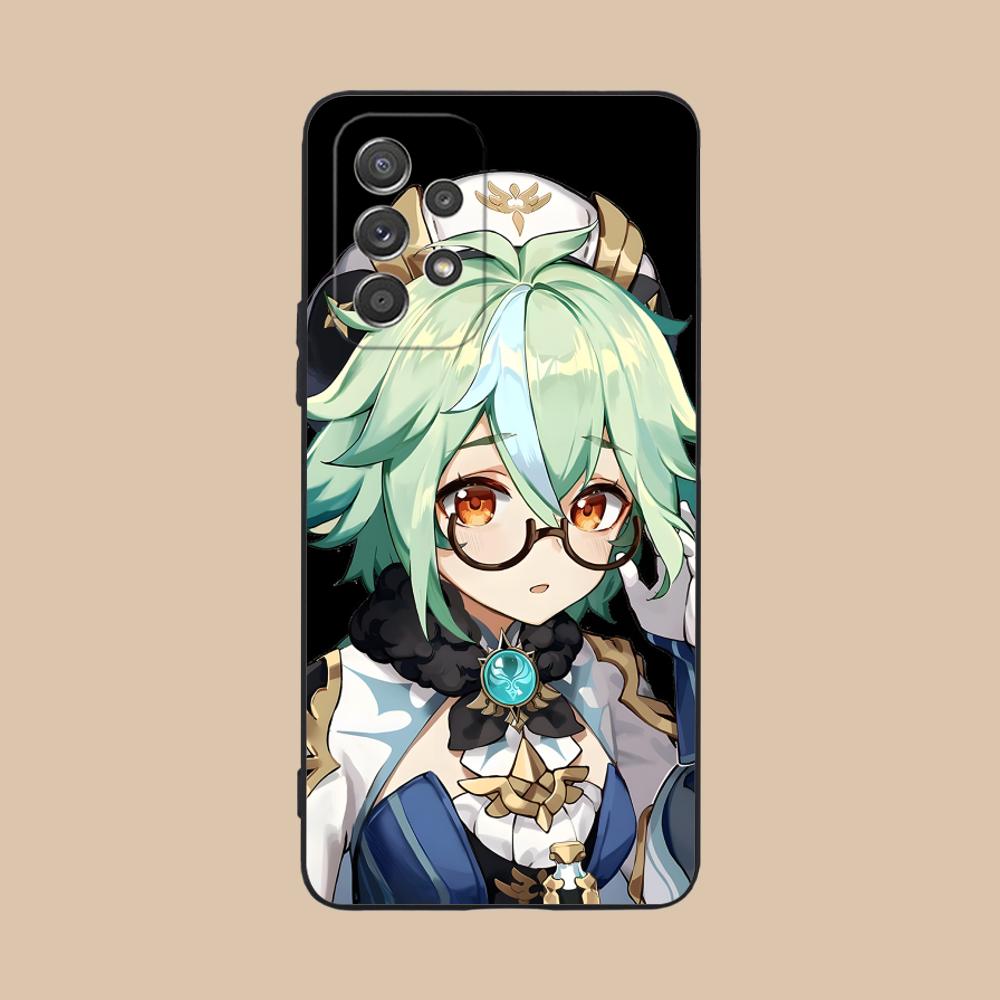 Game GI Sucrose Matte TPU Mobile Phone Case for Samsung Galaxy M55 54 42 35 34 33 32 23 22 15 14 13 12 F55 5G Colorful Cover