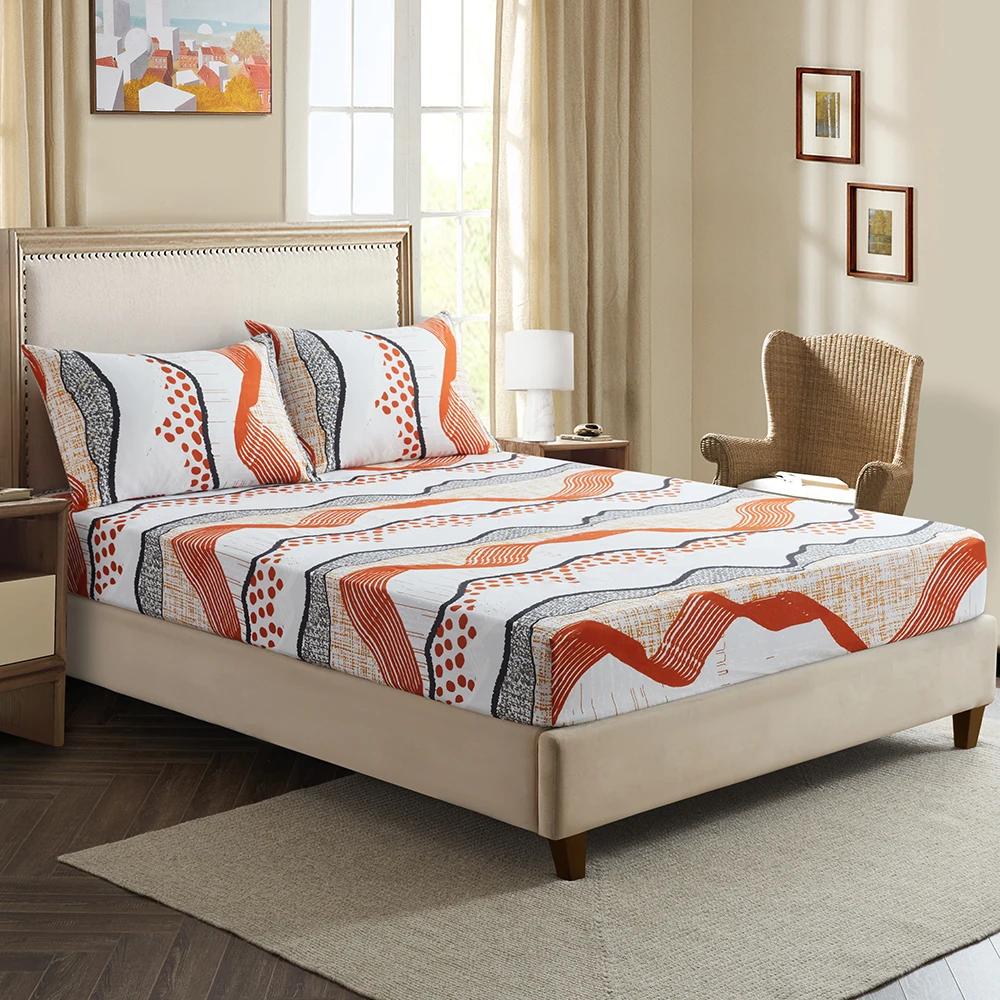 Colorful Plaid Fitted Sheet Twin Queen 3Pcs Geometric Grid Bed Sheet Set Microfiber Lattice Checkerd Bed Sheets - Deep Pocket