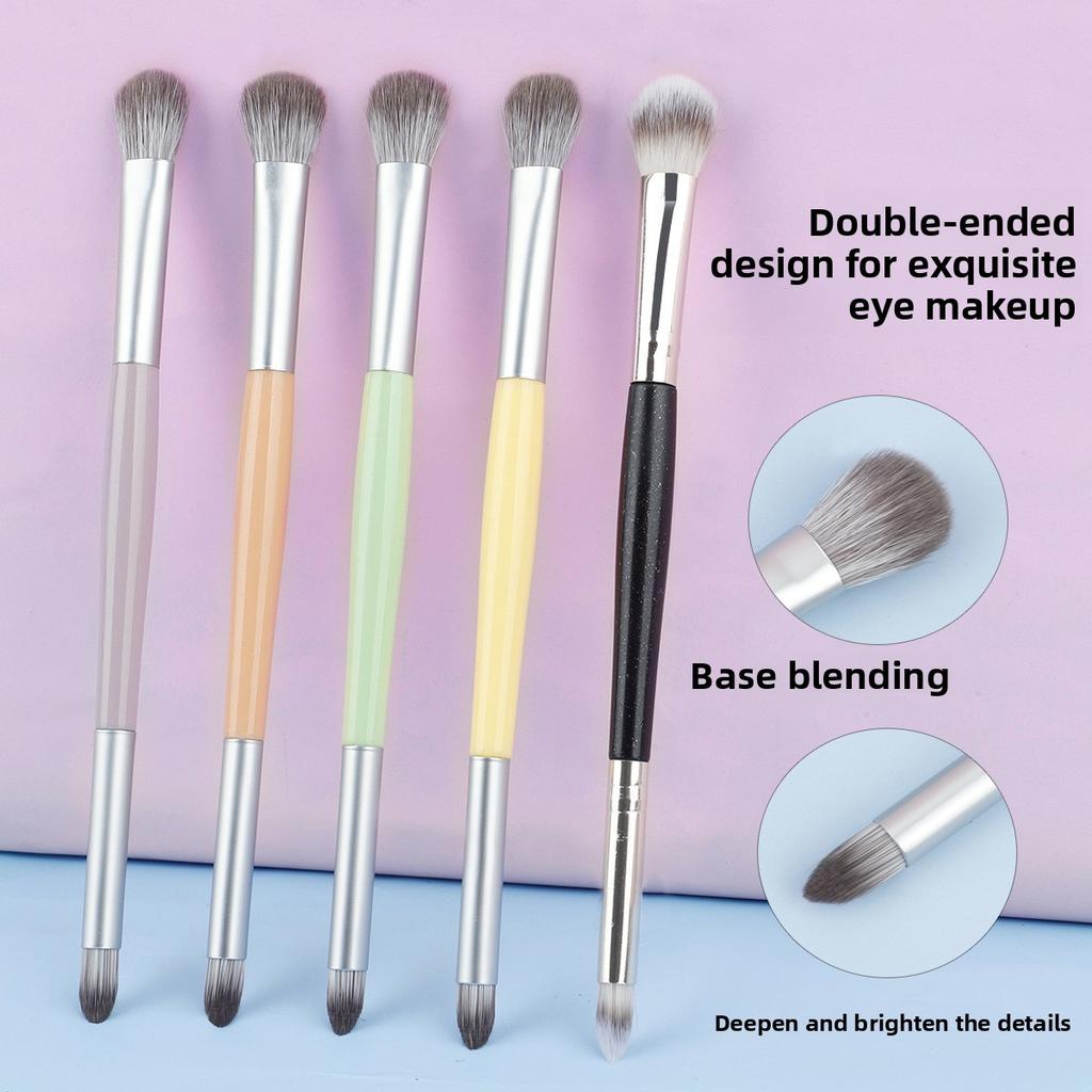 Double Head Eyeshadow Brush, Smudge Highlight Brush, Detail Brush Aegyo Sal Brush, Candy 5-color Eye Brush, Single Makeup Brush.