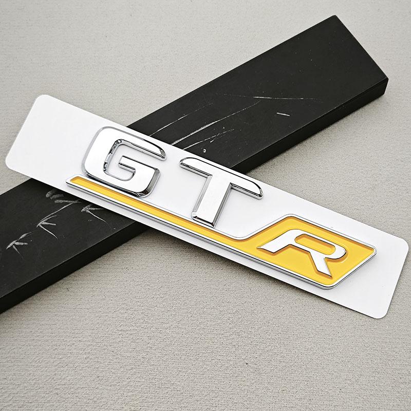 3D ABS Chrome Car Letters Badge Rear Trunk Logo GT R Sticker Emblem Decals For Mercedes Benz GT GT R Tail Marking Accessories