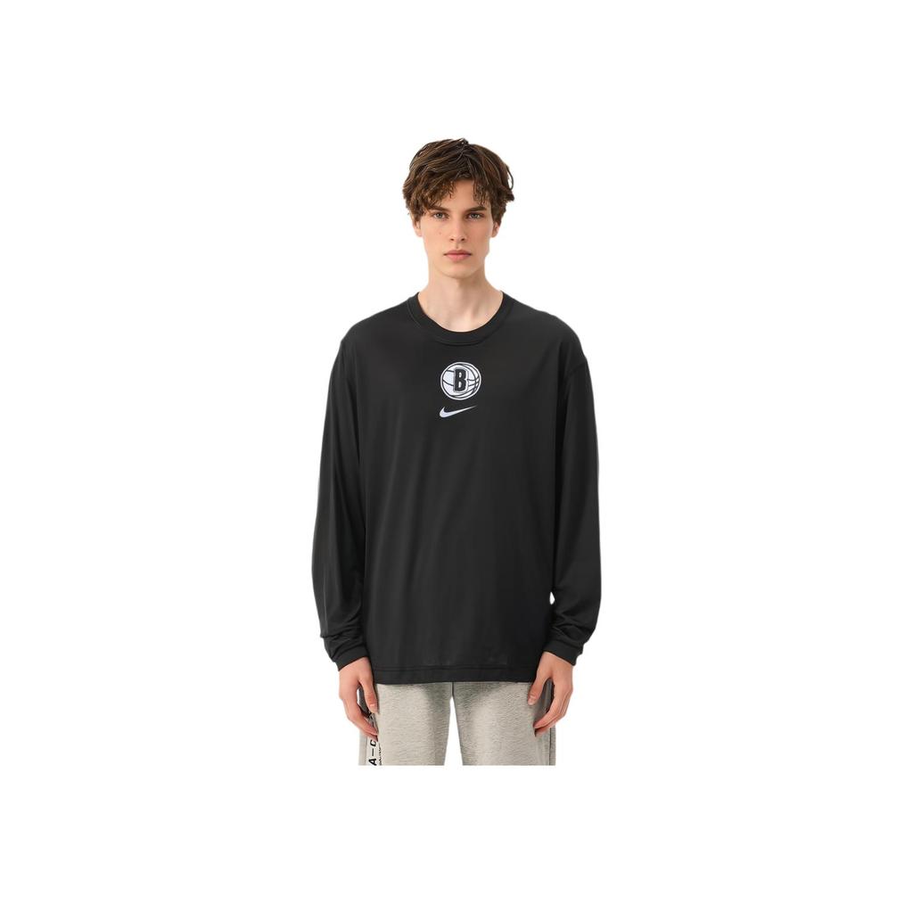 Nike Brooklyn Nets Men's Dri-FIT Long-Sleeve T-Shirt Black FB3581-010