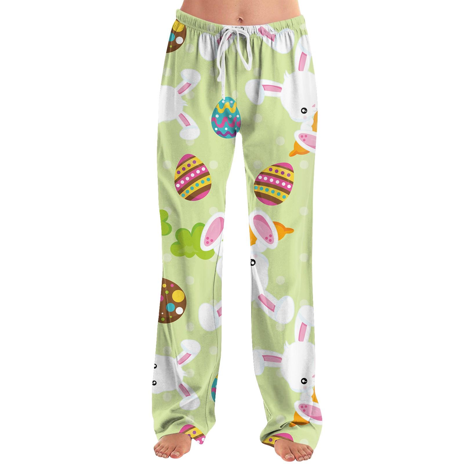 

Женские модные свободные повседневные брюки с пасхальным принтом XL