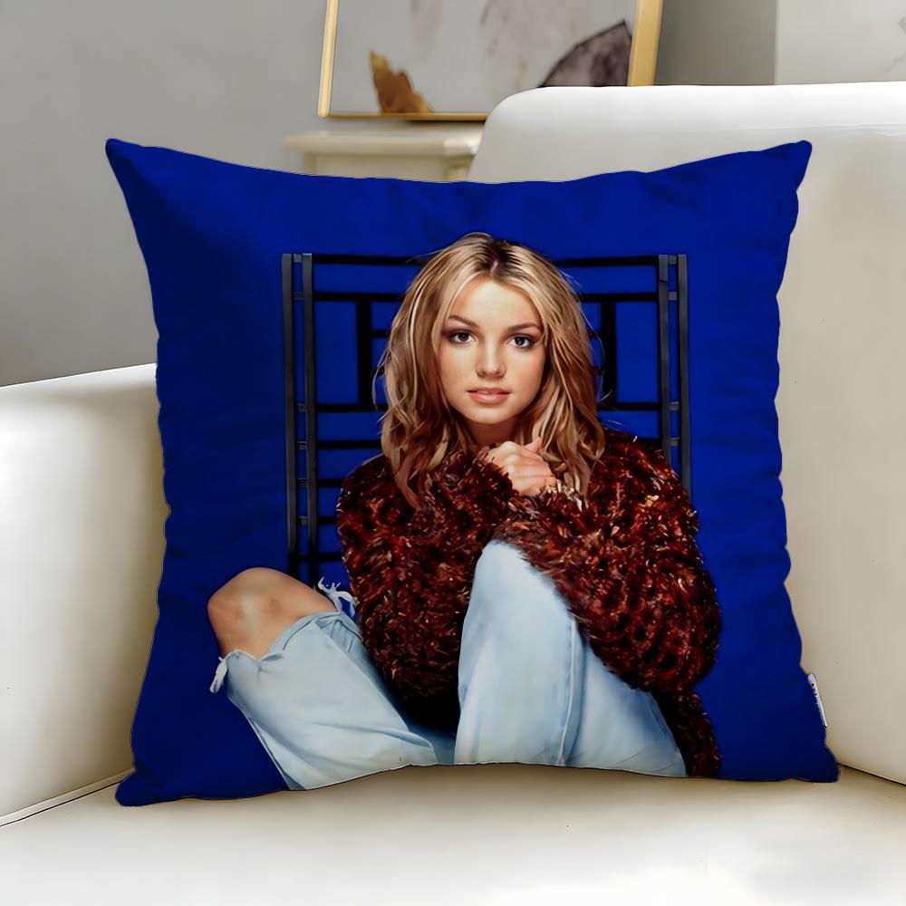 Classic Singer Britney Spears Cushion Cover Soft & Easy-Wash Pillow Case – Versatile for Couch, Bed, Travel and Office