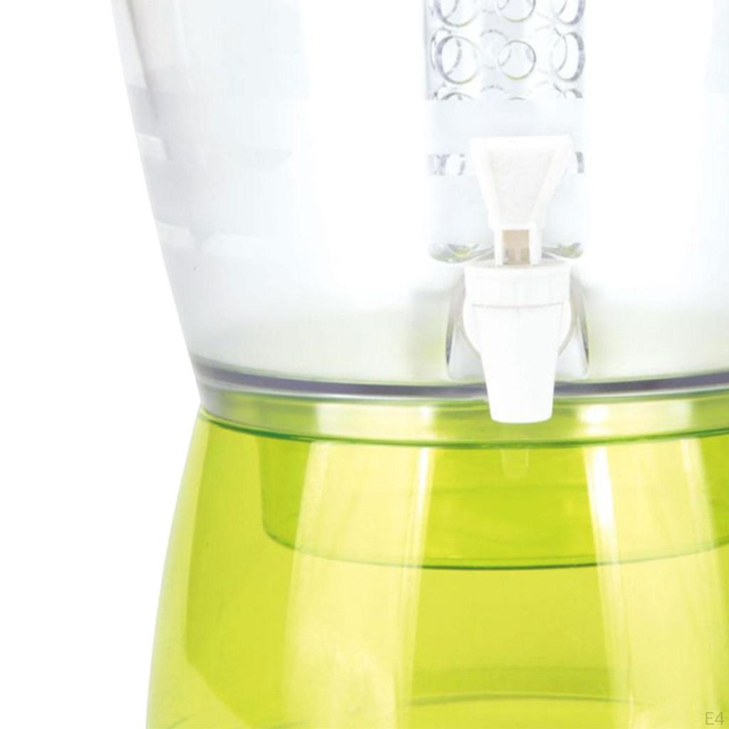 Beverage Container with Spigot for Iced Drinks, Juice Pitcher Outdoor Use