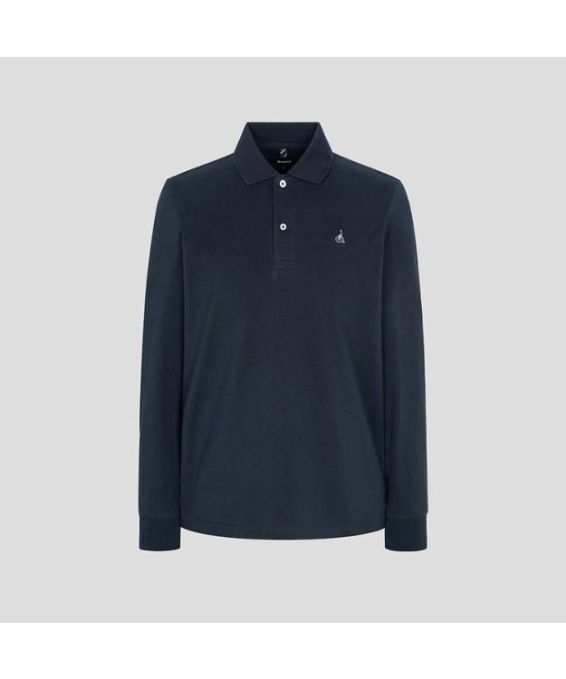 Binpolmen [Essential] Unisex Supima Cotton Pique T-Shirt Navy