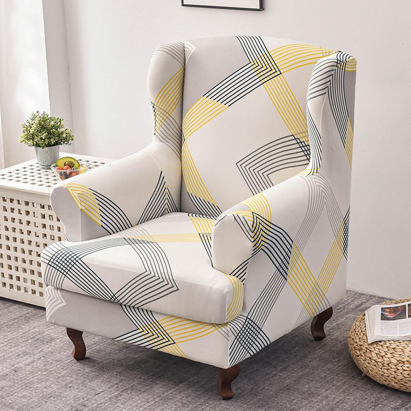 

Чехол на кресло с подголовником, 2 шт./комплект, эластичный чехол для дивана, чехол для кресла, защитный чехол для дивана, эластичное дно для гостиной 1-seater