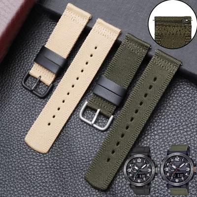 High-end  Nylon Canvas Watchband for Casio PROTREK Series PRG-600YB PRG-650 PRW-6600 GA2000 Silicone Strap Waterproof Wristband