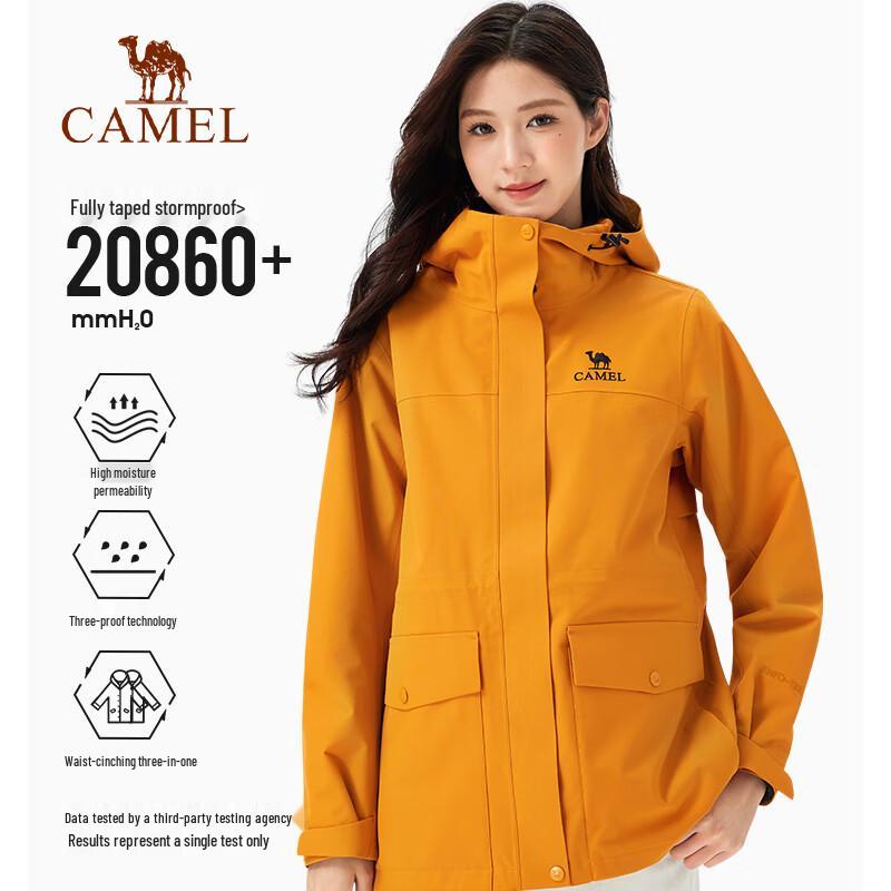 CAMEL 2025 3-in-1 Waterproof Windbreaker Jacket