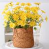 Plastic Silk Daisy Flowers 5 Heads Fake Chrysanthemum Fake Plants  Wedding Birthday Decor