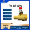 1-Inch Brass Firefighting Ball Valve with Manual Switch for Hose Reel, Male Thread, DN25