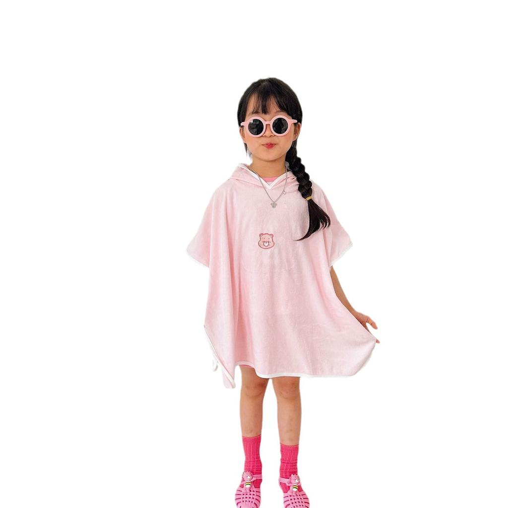 110-130cm Children's Bathrobe Spring and Summer Cotton Towel Material Boys and Girls Hooded Bath Towel Bathrobe