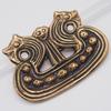 Used F524 Brooch Viking Ship Gold Color Design Costume Jewelry