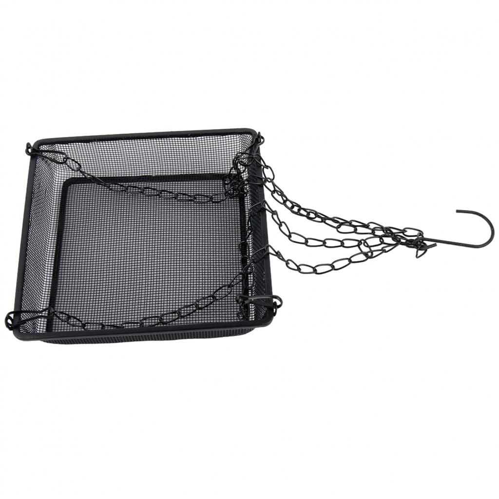 Tavă de hrănire a păsărilor din fier agățat, 1 buc, capacitate mare pentru mai multe păsări