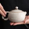 170ml Off White Ceramic Teapot Household High-end Ru Kiln Tea Pot Nourishing Kung Fu Tea Set Chinese Drinking Utensils