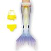 Costume da bagno da sirena per bambini, top a fascia da sirena, coda di pesce, vestito da principessa per bambine