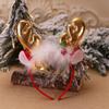 Dress Up Elk Bells Christmas Hair Band Antlers Headband Female Plush Hair Hoop Christmas Decoration