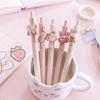 4 pcs/lot 0.5mm Kawaii Cartoon Rabbit Girl Mechanical Gel Ink Pens School Office Writing Supplies Stationery