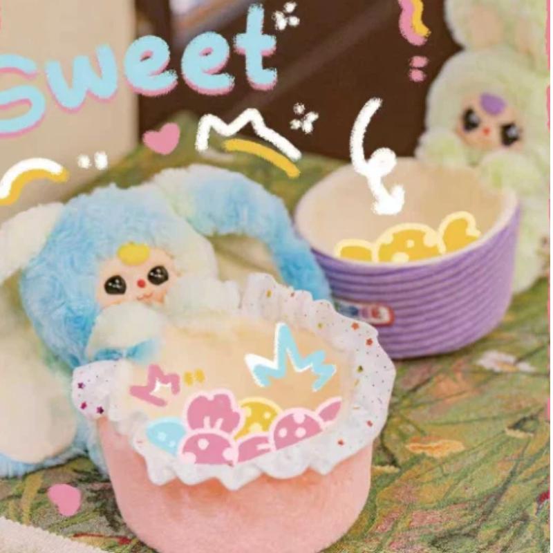 New Baby Three Plush Storage Basket Blind Box Cute Doll with Storage Function Multi-Use Storage Bag Box Trendy Toy Mystery Beautiful Gift
