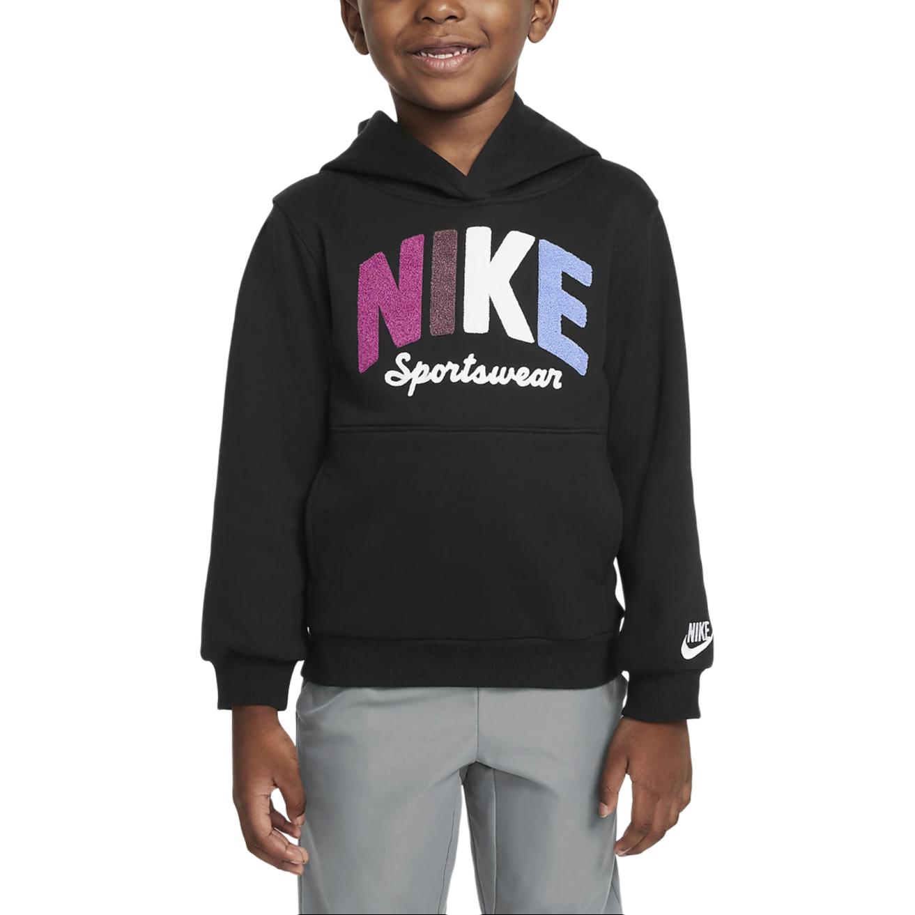 

Nike Sweatshirt Sportswear Powder Play Soft Fleece Lined Pullover Hooded Black Children Aged 3 7 Years Old HQ7944-010 7