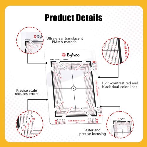 Byhoo Card Saver, Professional Sports & Trading Card Grading Tool with 1.5mm Reinforced Frame, Precision Centering System & Anti-Scratch Grading Kit F