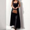 Spring New, Fashionable and Elegant Solid Color Splicing Sleeveless Suspender Dress