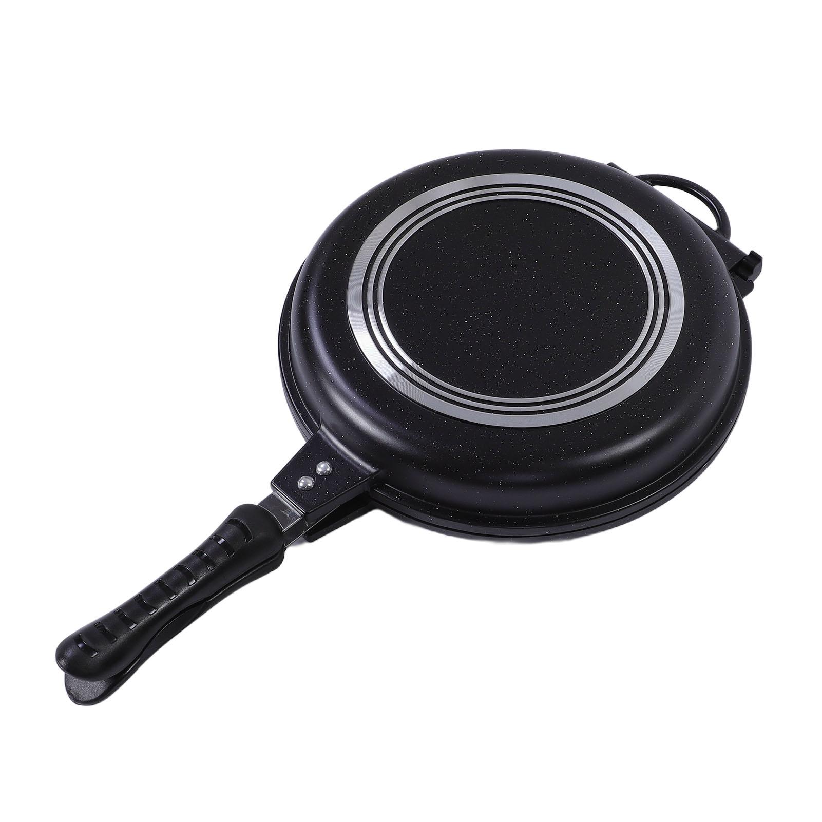 Double Sided Grill Pan Non Stick Die Cast Aluminum Alloy Double Sided Pressure Cooking Pan Round L