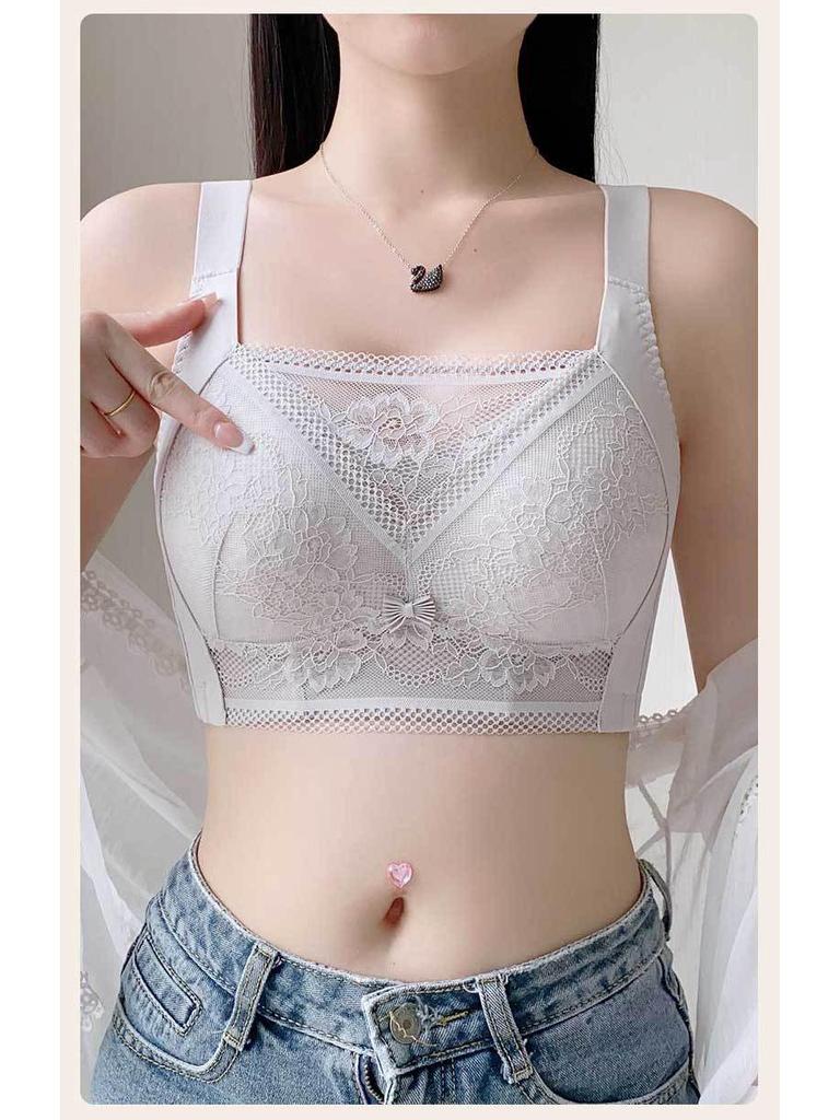 Plus Size Full Coverage Minimizer Bralette - Anti-Sagging, Side Support, Push Up for Big Busts