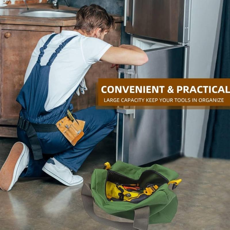 Mehrzweck Canvas Werkzeugorganisator Weite Öffnung Wasserdichtes Gewebe Große Kapazität Organizer Handtasche