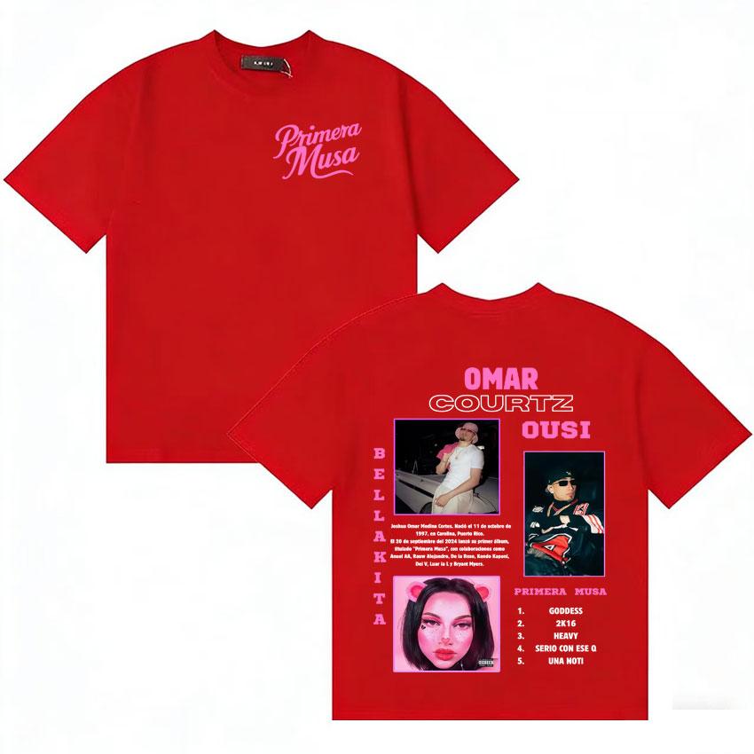 

Hot Rapper Omar Courtz Primera Musa Ousi Trendy Tshirts Unisexs Women T Shirt Summer Tops Aesthetic Casual Oversized Cozy Tshirt S