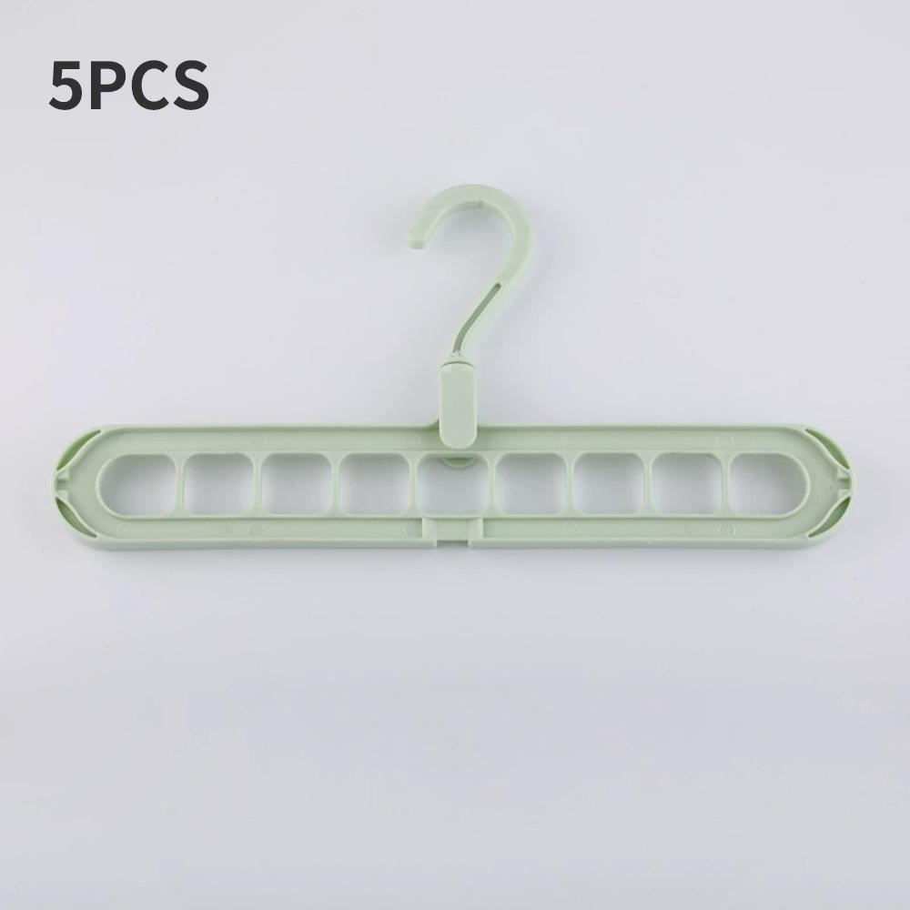 5PCS/10PCS Multi-Functional Nine-Hole Clothes Hanger For Home Storage Closet - Convenient For Folding And Rotating