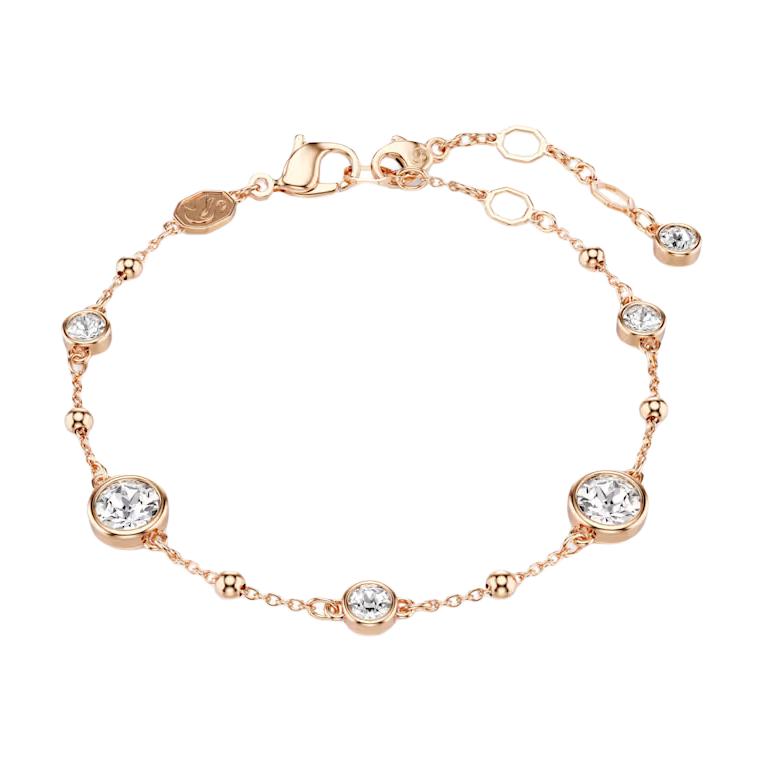 

Swarovski Lobster Clasp Lucky Rose Gold Bracelet Unisex Bracelet 5730677 Box (Random Color)