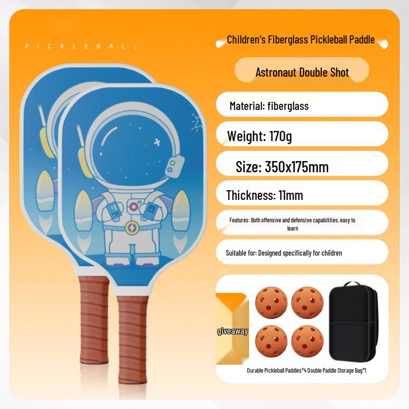 Children's Beginner Pickleball Racket Set - Fiberglass, Official Store Model
