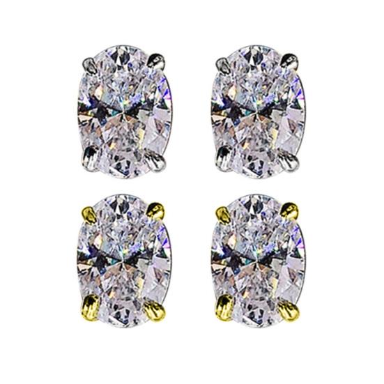 1 Paire Boucles d'Oreilles Femme Boucles d'Oreilles Clous Strass Clous d'Oreilles Mariage Boucle d'Oreille Géométrique Cuivre Bijoux d'Oreille Quotidien Trajet Travail Fête