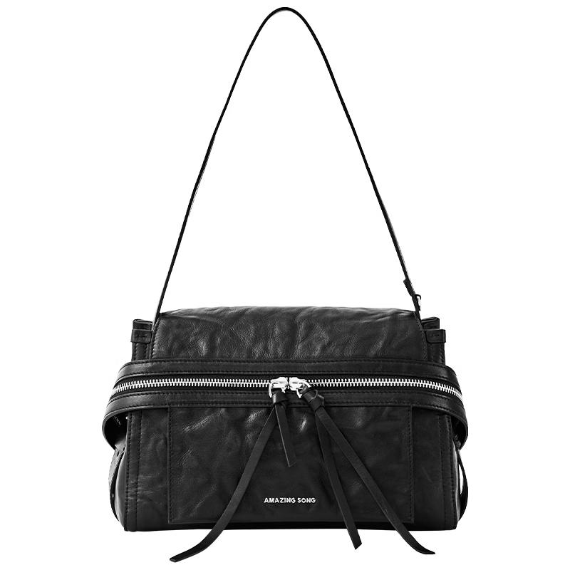 Amazing Song Small Vegetable-Tanned Leather Shoulder Crossbody Bag Gift Box Delivery|Jingcang Express