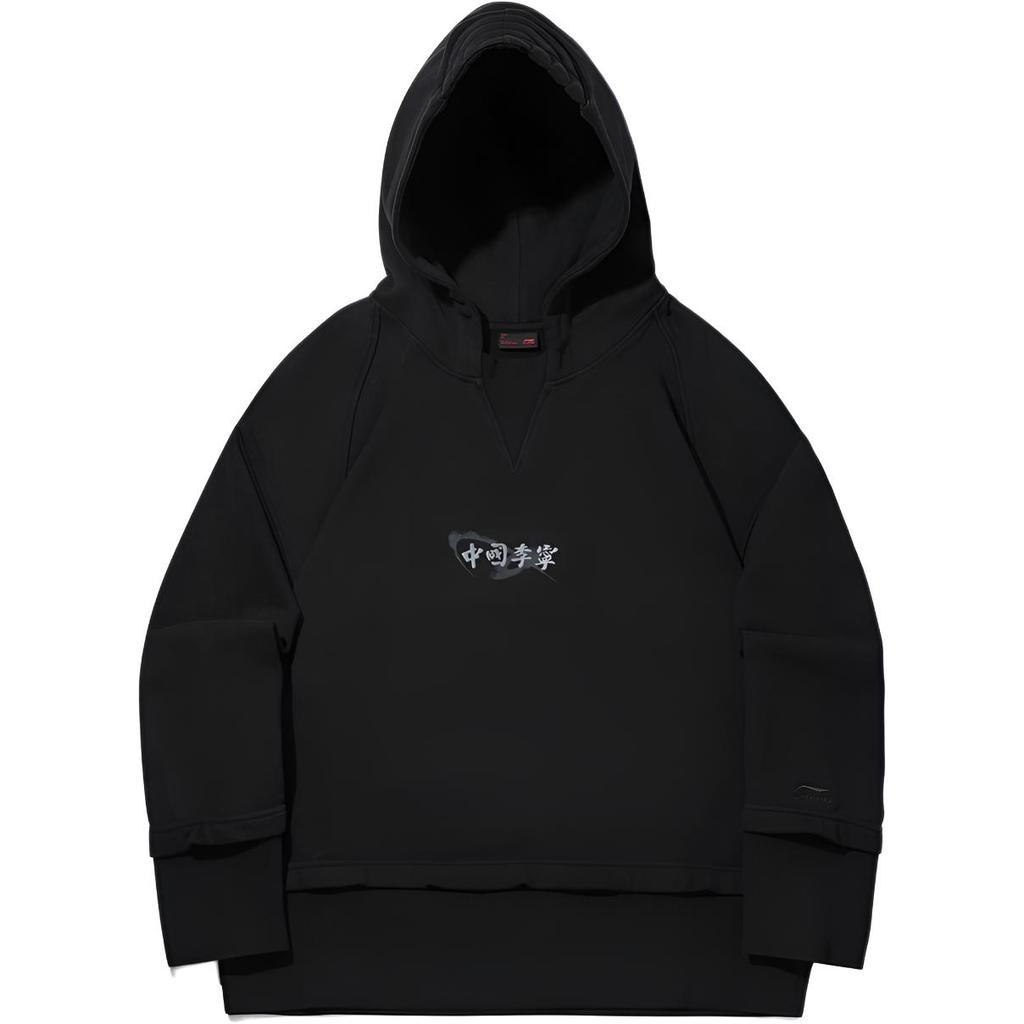 Li Ning Trendy Sports Series Hooded Pullover Loose Letter Sweatshirt Women Sweatshirt AWDVE46-2