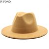 All-match Fedora Hat  Autumn Winter Felt Jazz Hats for Women Men Boy Girls Child Hats Formal Wedding Decorate Panama Cap
