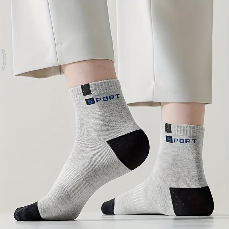 1/5/10/20 Pairs of Sporty Socks - Soft, Breathable and Comfortable for Spring and Autumn