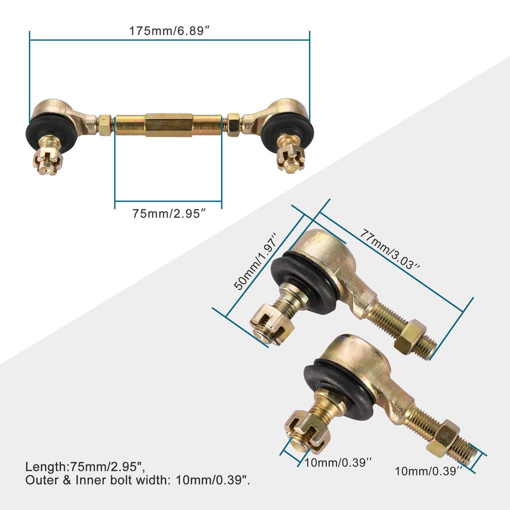 ATV 50-250cc 75mm Tie Rod Assembly Replacement