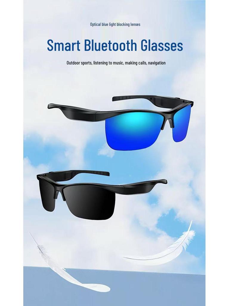 5,5 Zoll polarisierte Bluetooth-Sonnenbrille: Musik & Anrufbereit für Radfahren & Fahren