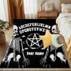 1PC Custom Name Skeletal Ouija Board Theme Floor Mat Ideal for Living Room, Game Rooms, Office, Bedroom Floor Mat Playful Design