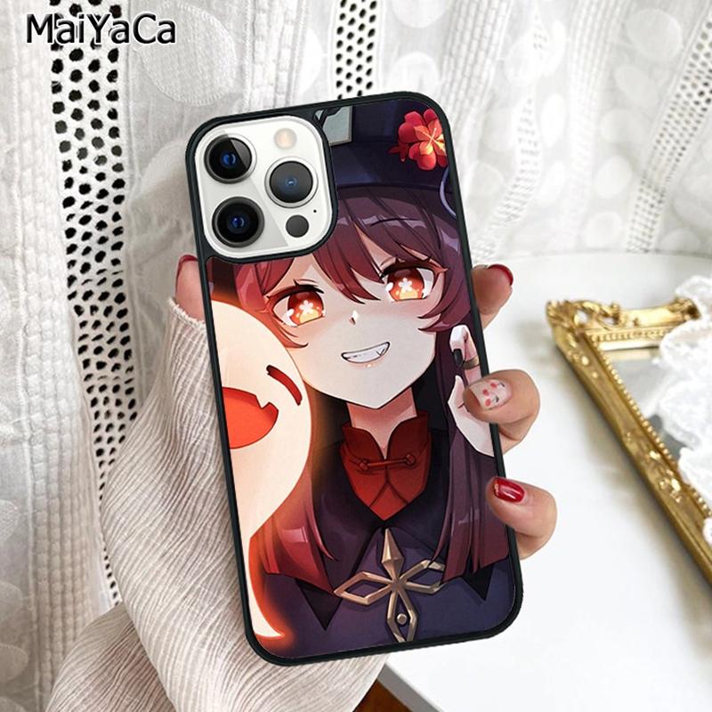 

Genshin Impact Hu Tao Ghost Phone Case Cover For iPhone 17 Air 16 16e 15 plus 11 12 13 14 pro max shell coque iPhone 11pro max