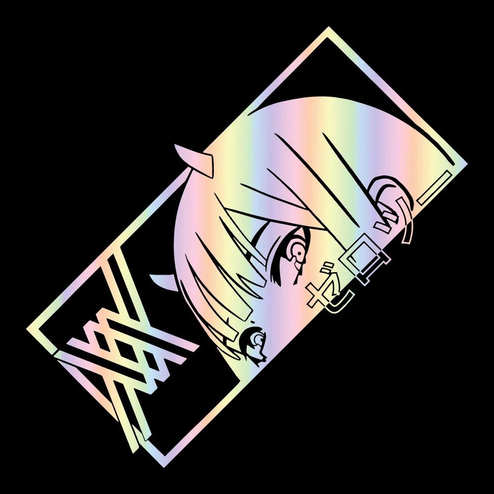 Adesivi in Vinile per Auto Impermeabili Design Anime per Paraurti Finestrino Posteriore Parabrezza Portiera Decorazione Auto