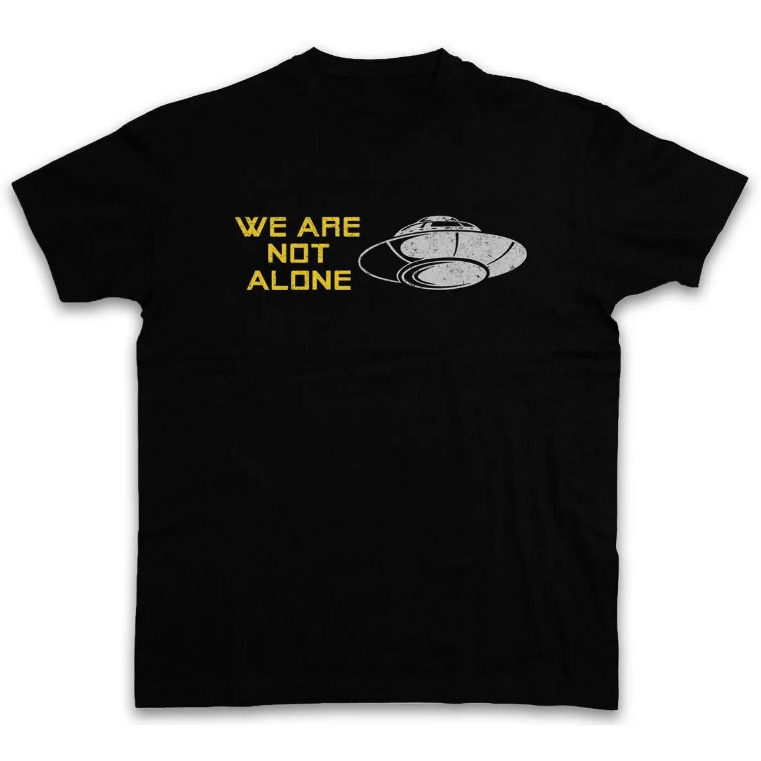 We Are Not Alone. Fargo UFO Alien Flying Saucers Graphic T Shirt S чёрный